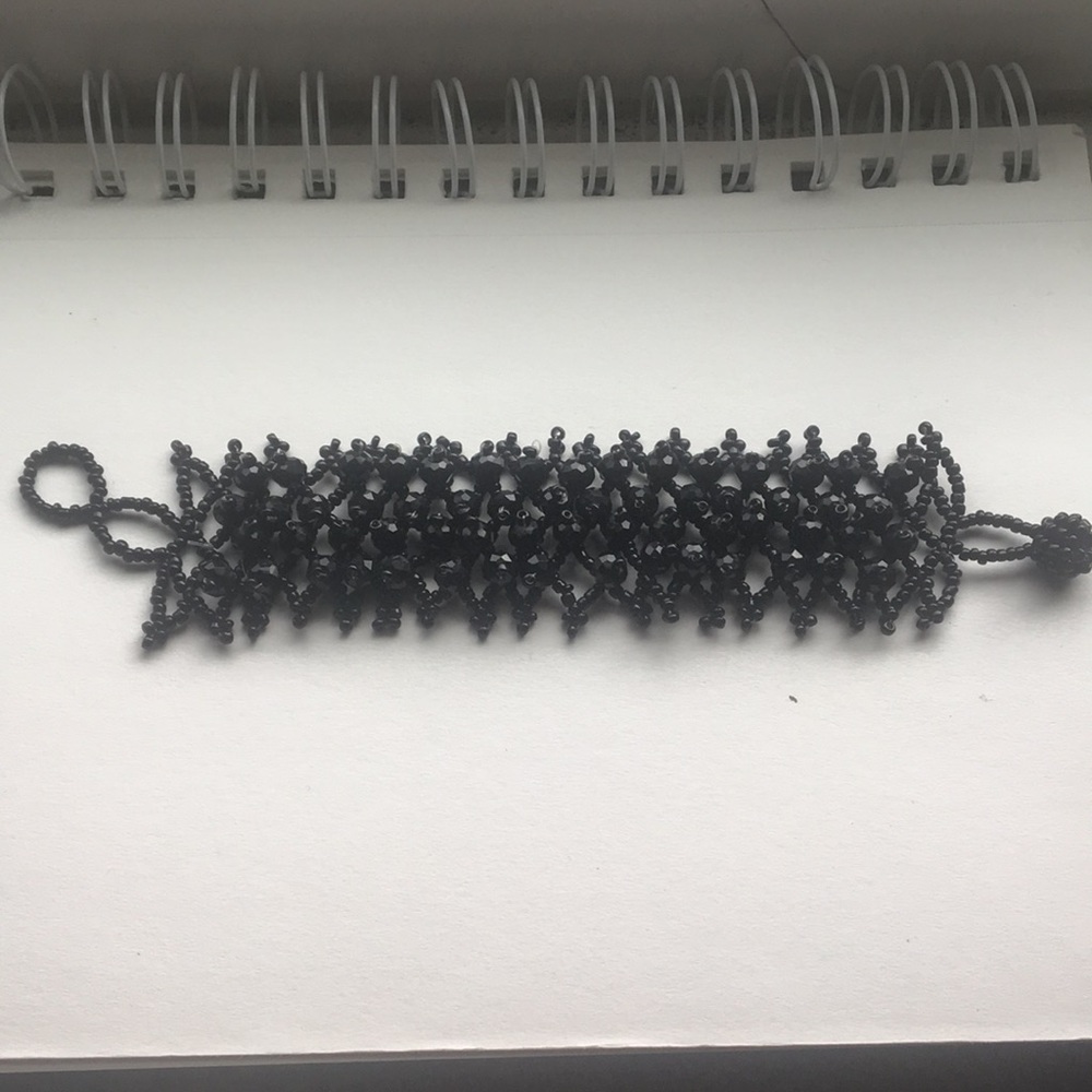 Black beaded bracelet